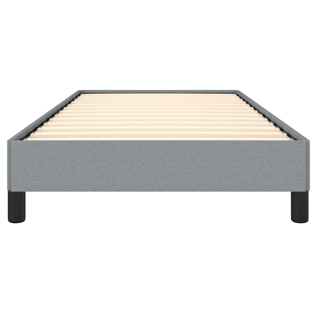 vidaXL Bed Frame without Mattress Light Grey 100x190 cm Twin Fabric