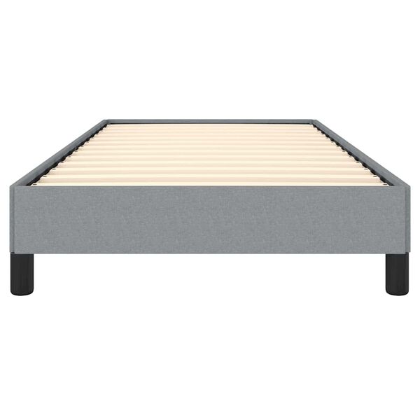 vidaXL Bed Frame without Mattress Light Grey 100x190 cm Twin Fabric