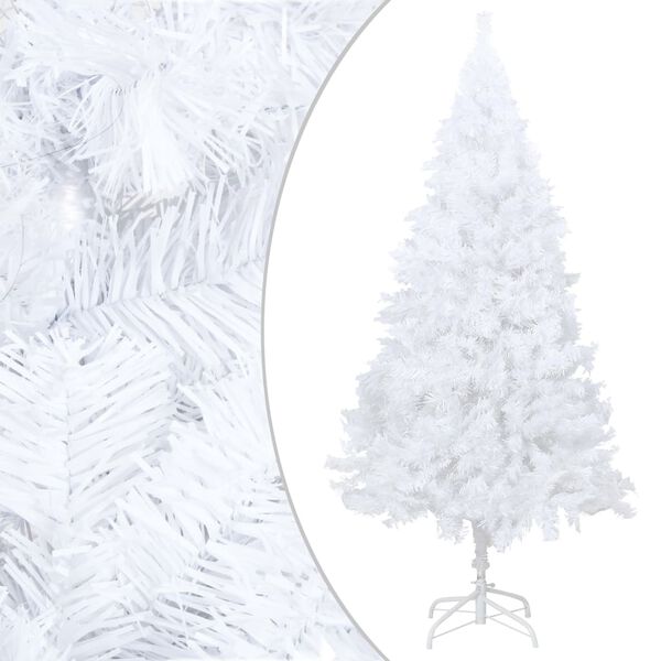 vidaXL Artificial Pre-lit Christmas Tree with Thick Branches White 180 cm