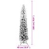 vidaXL Slim Artificial Christmas Tree with Flocked Snow Green 180 cm PVC