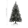 vidaXL Artificial Pre-lit Christmas Tree with Flocked Snow 180 cm PVC&PE