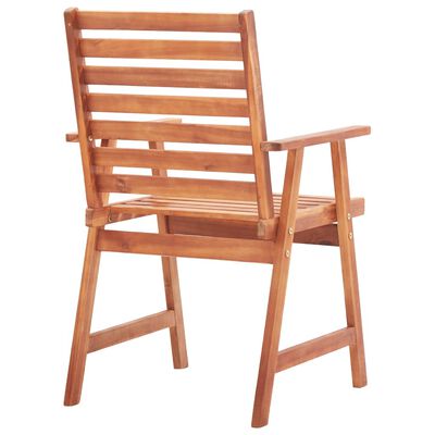 vidaXL Outdoor Dining Chairs 2 pcs Solid Acacia Wood