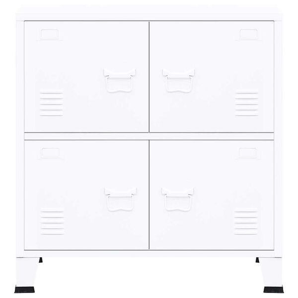 vidaXL Industrial Storage Chest White 75x40x80 cm Steel