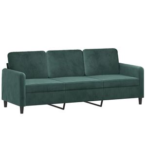 vidaXL 3-Seater Sofa Dark Green 180 cm Velvet