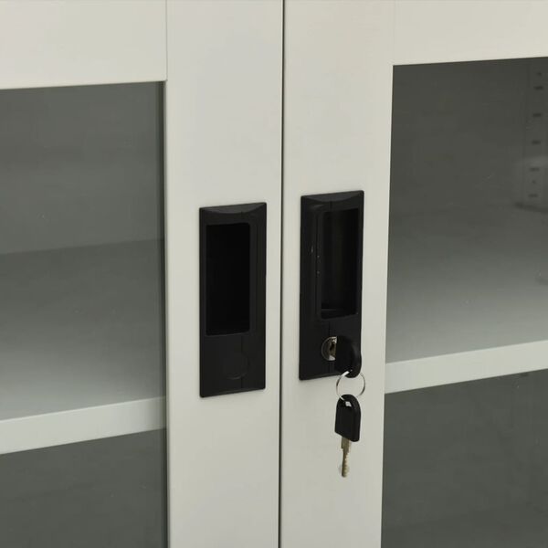 vidaXL Office Cabinet Light Grey 90x40x70 cm Steel