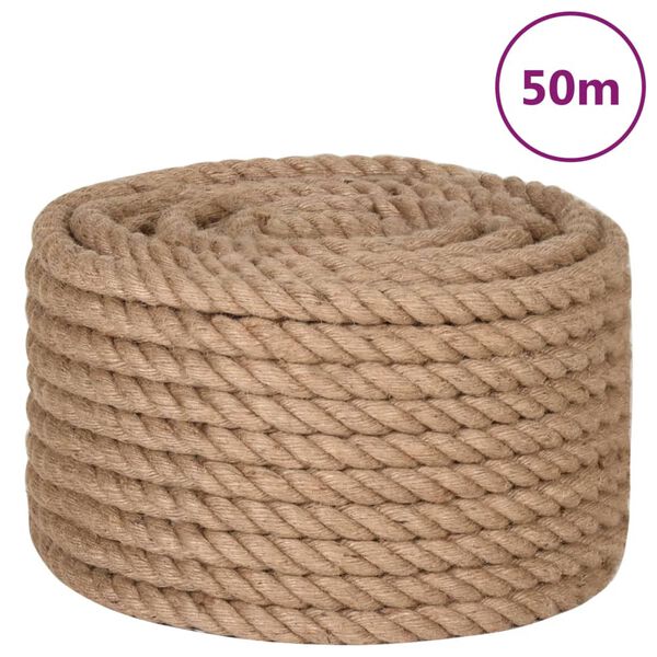 vidaXL Rope 100% Jute 20 mm 50 m