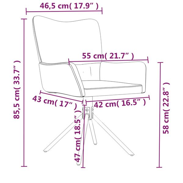 vidaXL Swivel Dining Chairs 2 pcs Black Velvet