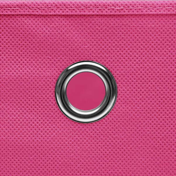 vidaXL Storage Boxes with Lids 4 pcs Pink 32x32x32 cm Fabric