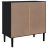 vidaXL Drawer Cabinet SENJA Rattan Look Black 80x40x80 cm Solid Wood Pine