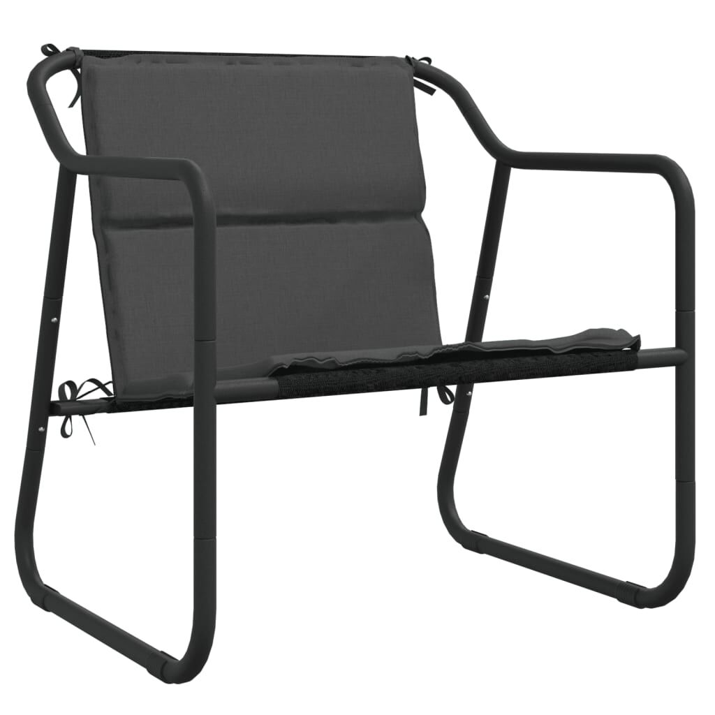 vidaXL 4 Piece Garden Lounge Set with Cushions Anthracite Steel
