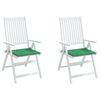 vidaXL Garden Chair Cushions 2 pcs Green 50x50x4 cm Oxford Fabric