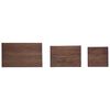 vidaXL Nesting Table Set 3 Pieces Solid Mahogany Wood