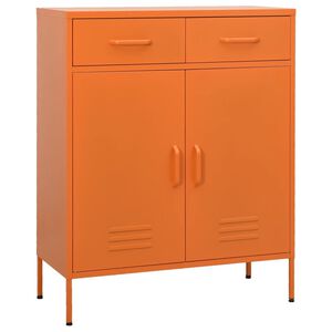 vidaXL Storage Cabinet Orange 80x35x101.5 cm Steel