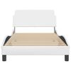 vidaXL Bed Frame "Dover" White 100x190 cm Faux Leather