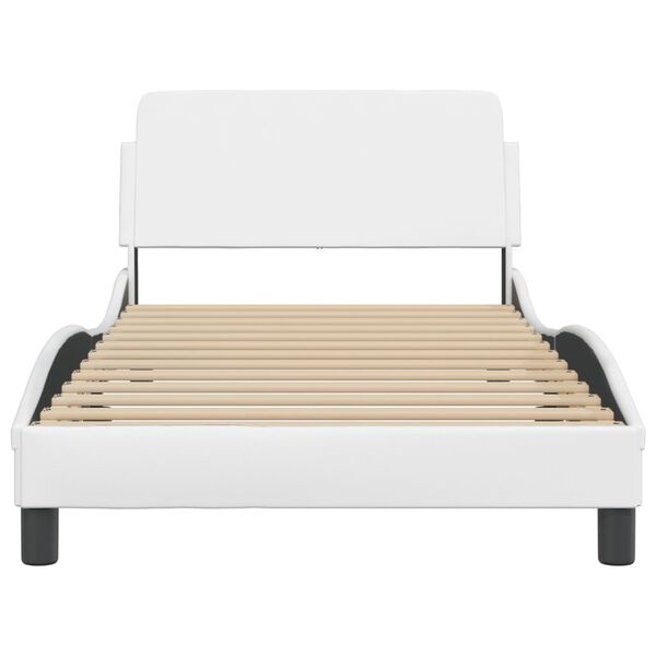 vidaXL Bed Frame "Dover" White 100x190 cm Faux Leather