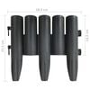 vidaXL Lawn Edgings 36 pcs Anthracite 10 m PP