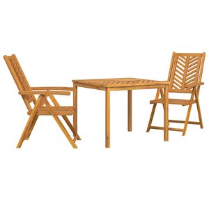 vidaXL Garden Dining Set 5 pcs Brown Solid Acacia Wood