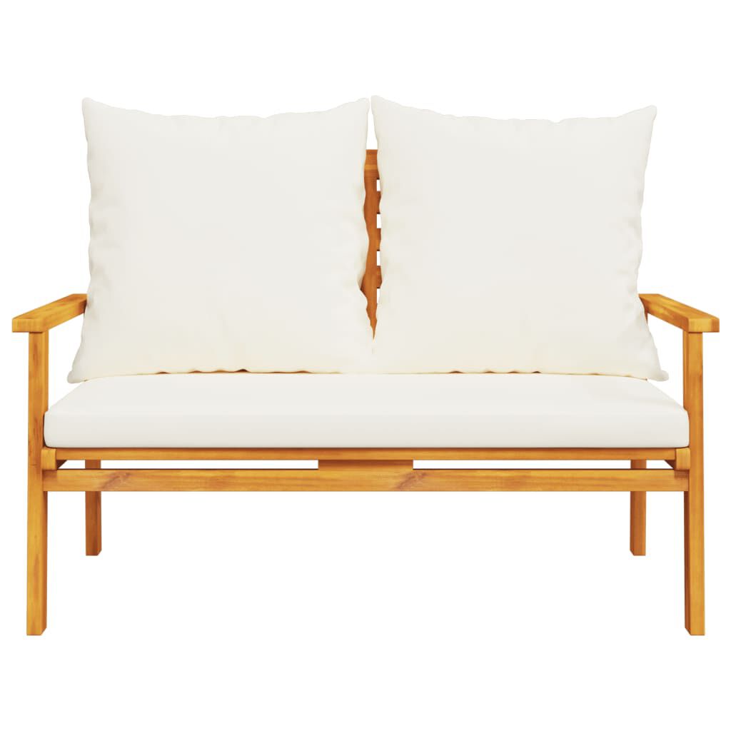vidaXL Garden Sofa Bench 120 cm with Cushion Solid Wood Acacia