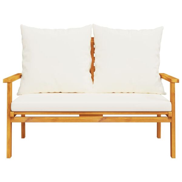 vidaXL Garden Sofa Bench 120 cm with Cushion Solid Wood Acacia