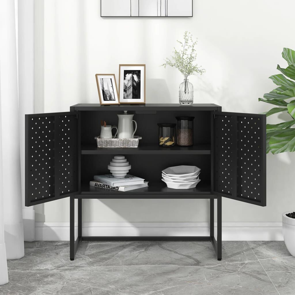 vidaXL Sideboard Black 75x35x75 cm Steel