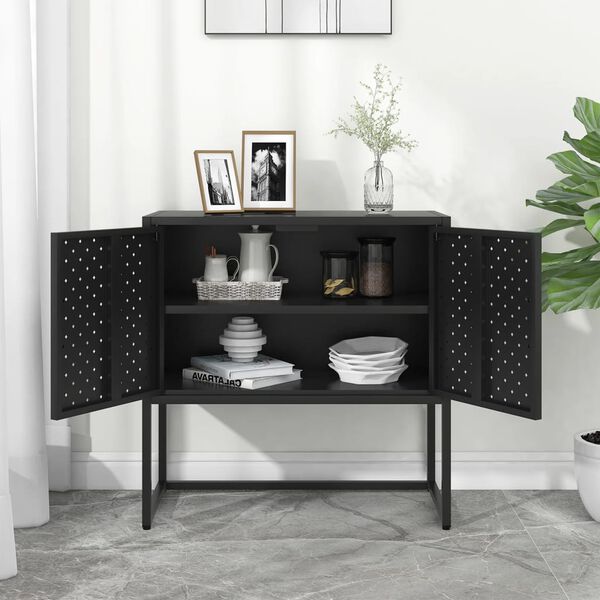 vidaXL Sideboard Black 75x35x75 cm Steel