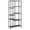 vidaXL Book Shelf 80x30x180 cm Steel and Engineered Wood