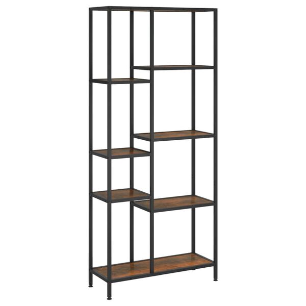 vidaXL Book Shelf 80x30x180 cm Steel and Engineered Wood