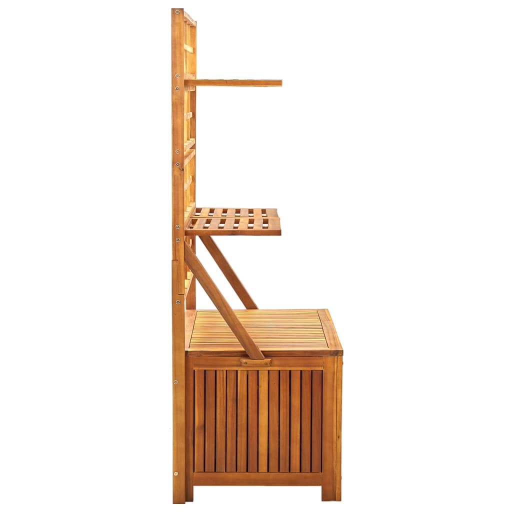 vidaXL Storage Box with Trellis 99x55x160 cm Solid Acacia Wood