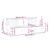 vidaXL Sofa Bed with Armrests Dark Grey Fabric