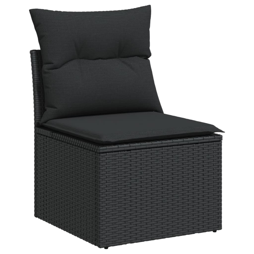 vidaXL 8 Piece Garden Sofa Set with Cushions Brown Poly Rattan