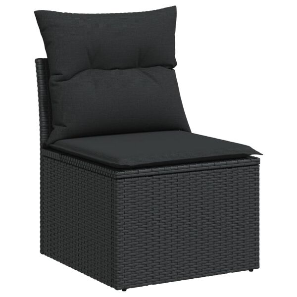 vidaXL 8 Piece Garden Sofa Set with Cushions Brown Poly Rattan