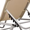 vidaXL Sun Lounger Aluminium and Textilene Cream