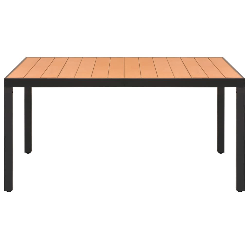 vidaXL 5 Piece Garden Dining Set Black and Brown