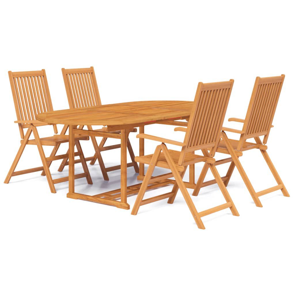 vidaXL 5 Piece Garden Dining Set Solid Acacia Wood