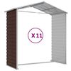 vidaXL Garden Shed Brown 191x980x198 cm Galvanised Steel