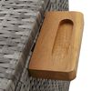 vidaXL Garden Storage Box Light Grey 120x65x61 cm Poly Rattan