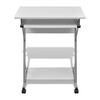 vidaXL Compact Computer Desk with Pull-out Keyboard Tray White