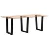 vidaXL Dining Table Legs V-Shape 2 pcs Black 70x(72-73.3) cm Steel