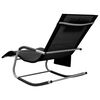 vidaXL Sun Lounger Textilene Black and Grey