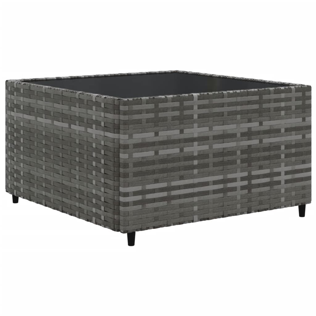vidaXL 9 Piece Garden Sofa Set with Cushions Grey Poly Rattan