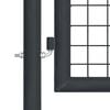 vidaXL Mesh Garden Gate Galvanised Steel 400x75 cm Grey