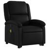 vidaXL Stand up Massage Recliner Chair Black Faux Leather