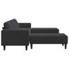 Sofa Set 3 pcs Black Velvet