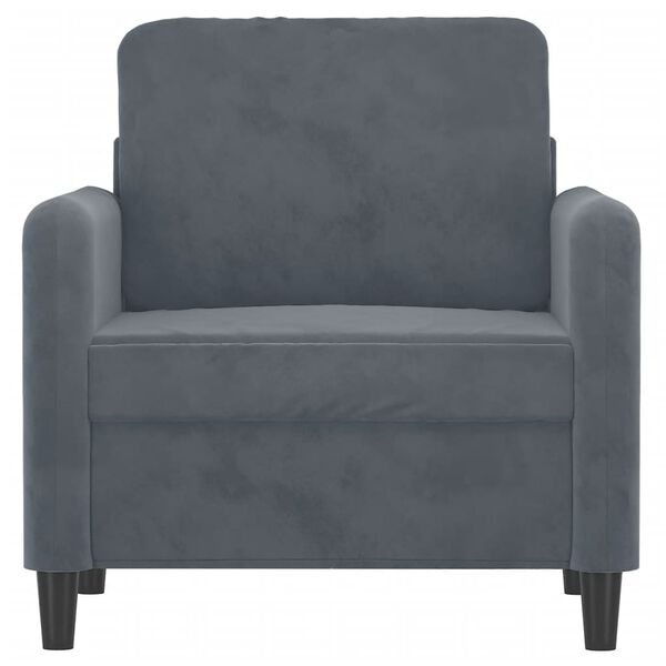 vidaXL Sofa Chair Dark Grey 60 cm Velvet