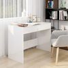 vidaXL Desk High Gloss White 101x50x76.5 cm Engineered Wood