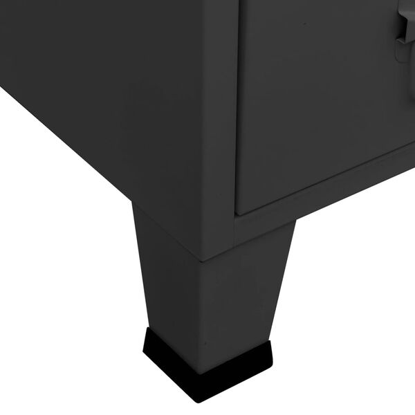 vidaXL Industrial Wardrobe Anthracite 67x35x107 cm Steel