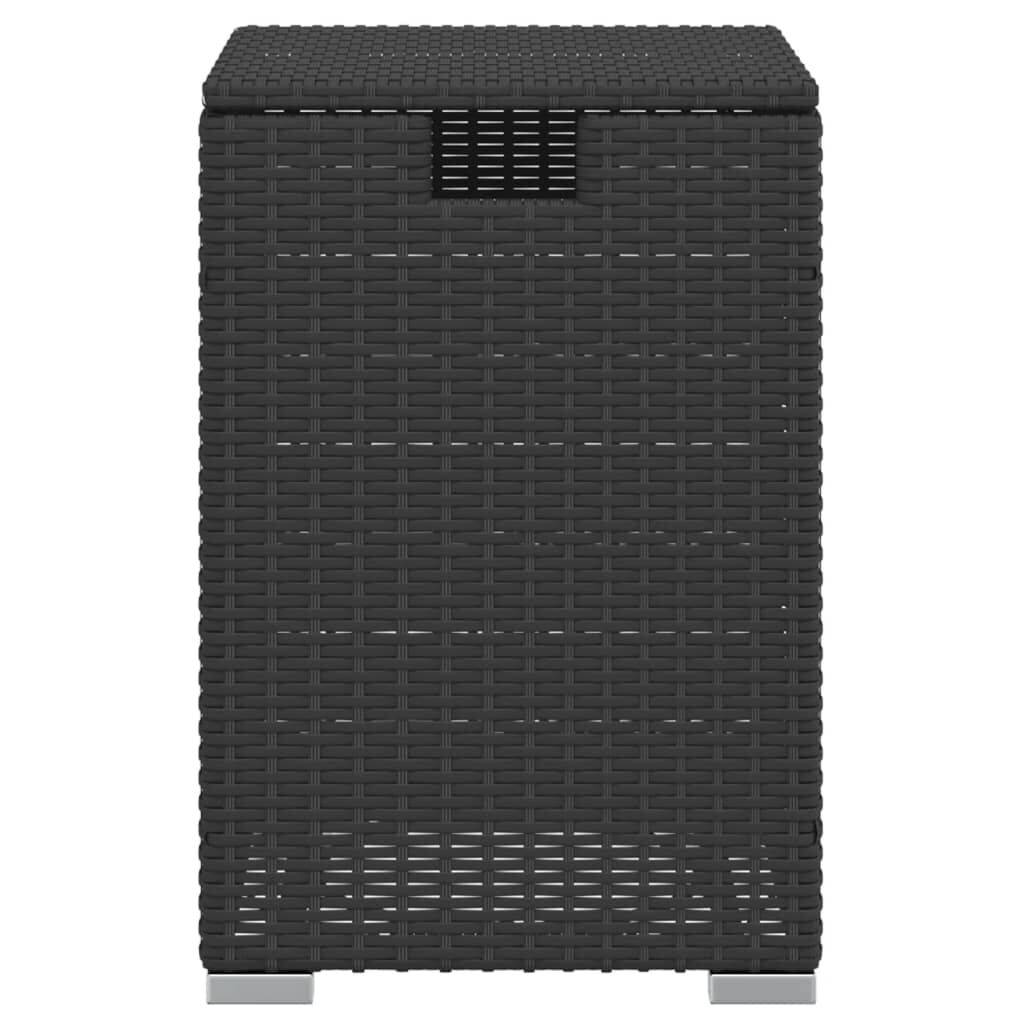 vidaXL Propane Tank Cover Table Black 40x40x60 cm Poly Rattan