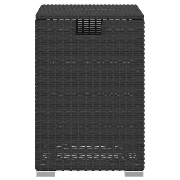 vidaXL Propane Tank Cover Table Black 40x40x60 cm Poly Rattan