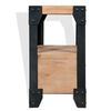 vidaXL Bed Frame with 2 Nightstands Solid Acacia Wood Steel 152x203 cm