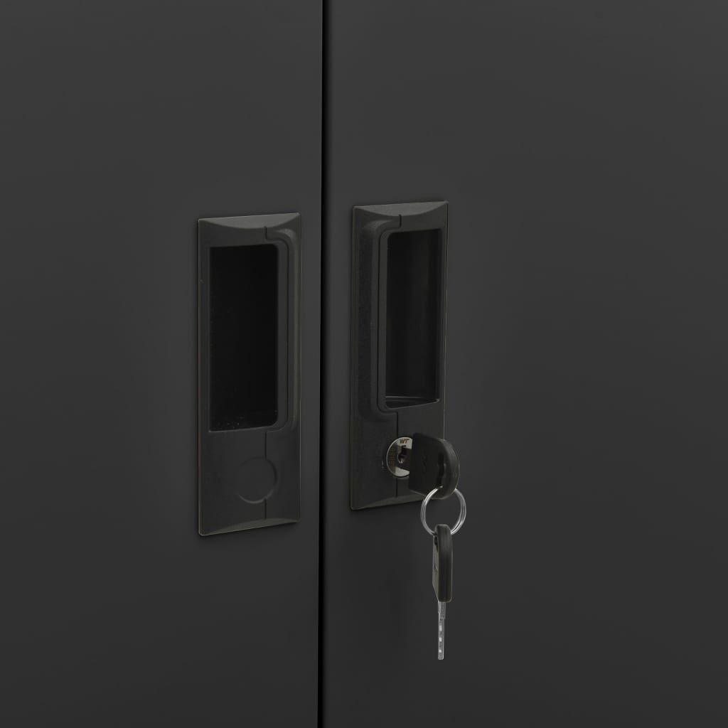 vidaXL Office Cabinet Anthracite 90x40x180 cm Steel